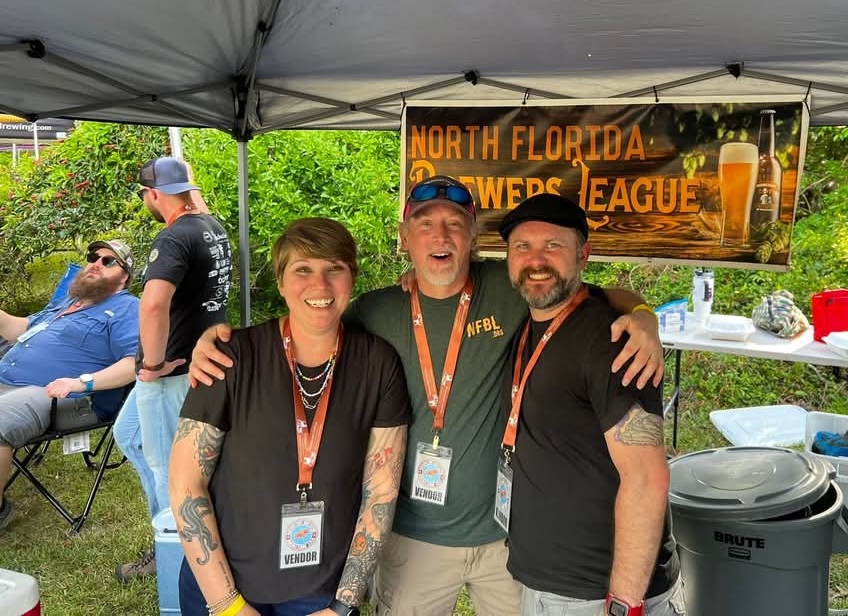 2025 Hogtown Beer Festival, with Kelly and new friend, Tim