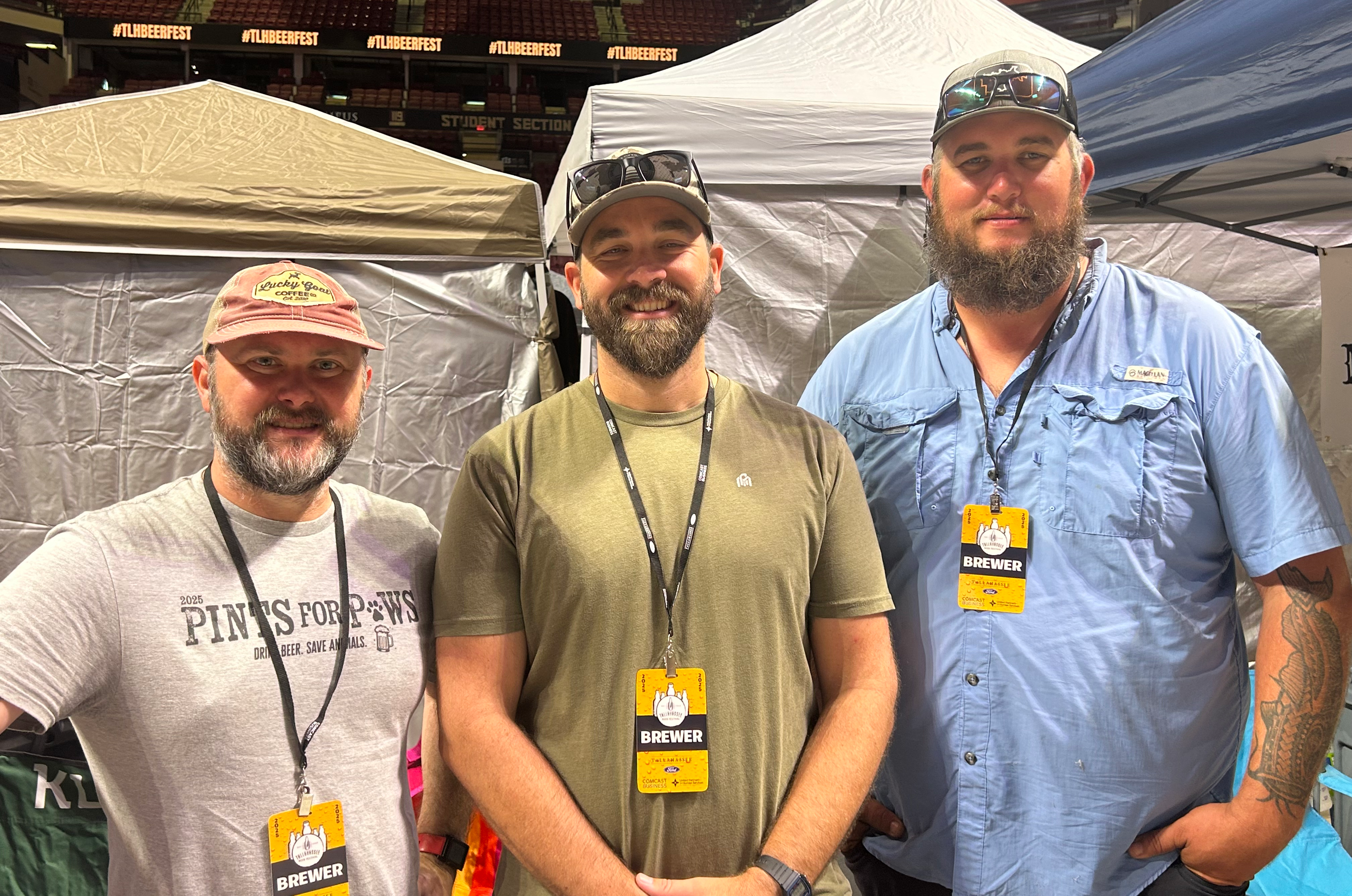 2025 Tallahassee Beerfest, with Dustin (center) and Brian (right)