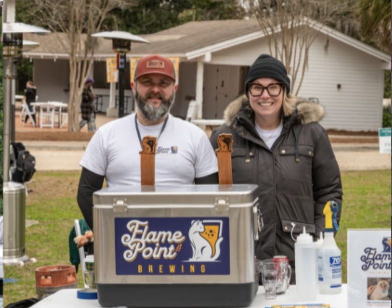 Chris and Kelly, back at Pints for Paws